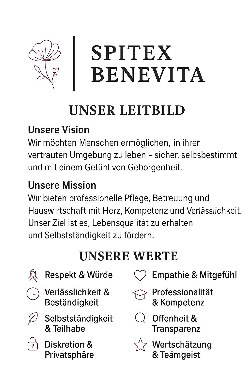 Leitbild Spitex Benevita